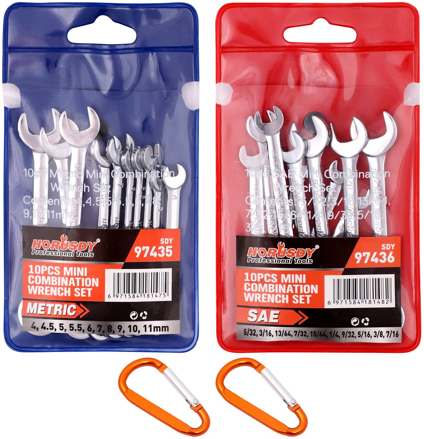 20-Piece Mini Wrench Set, Small Wrench Set, Metric and SAE Mini Combin ...